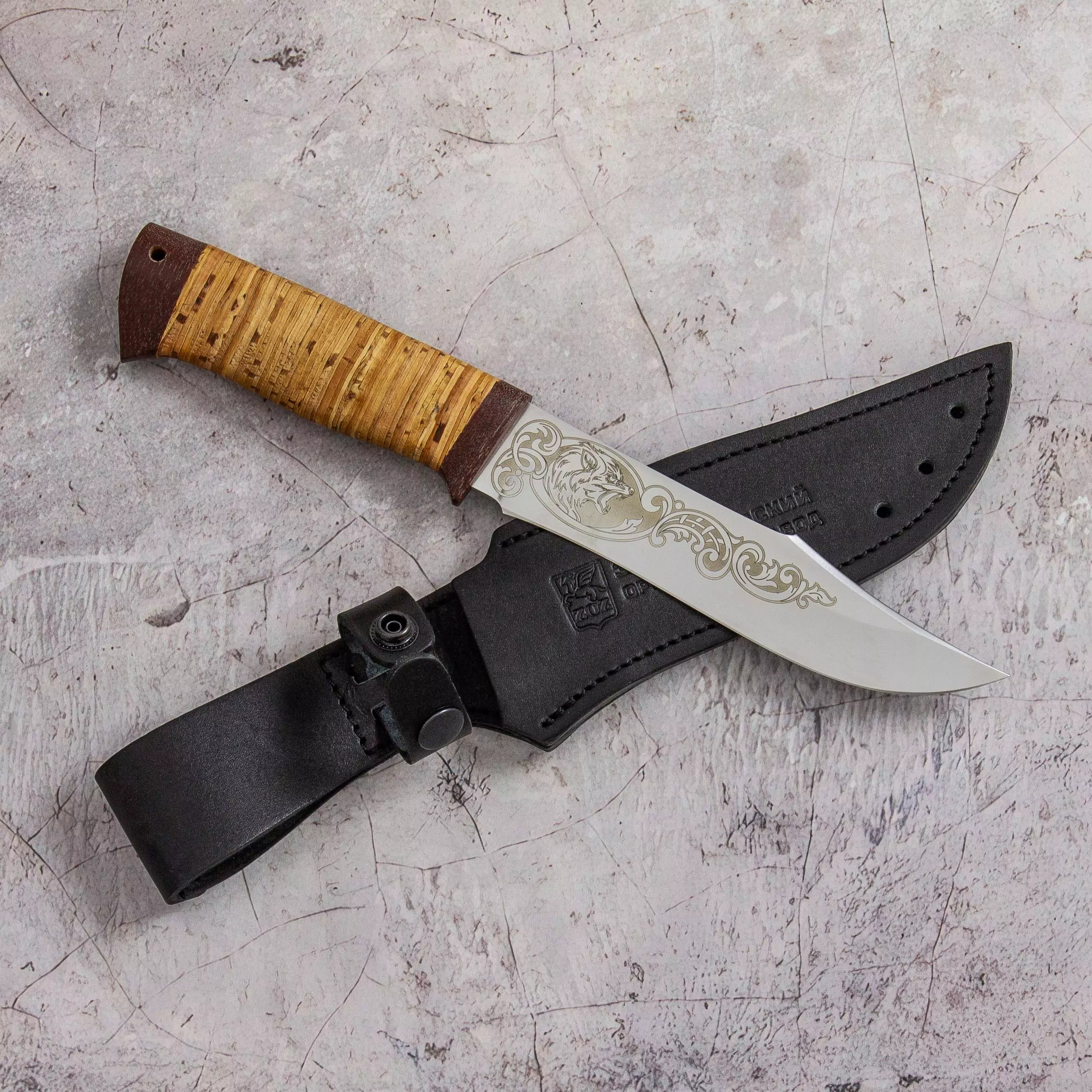 Нож Волк (сталь 95x18, берестатекст.) 0C-00000482 (4)