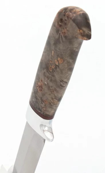 Нож Лиса (S390, карельская берёза стаб. Серо-Коричневаягарда ал.) 0З-00004812 (4)